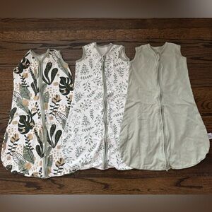 Set of 3 Sleep Sacks 100% Organic Cotton